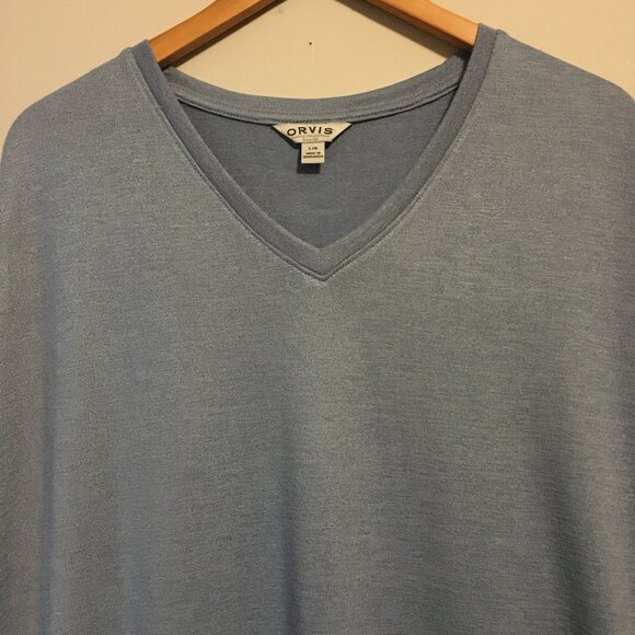 ORVIS Pale Perwinkle Blue Rayon Blend Knit Sleeveless Top - Picture 3 of 14